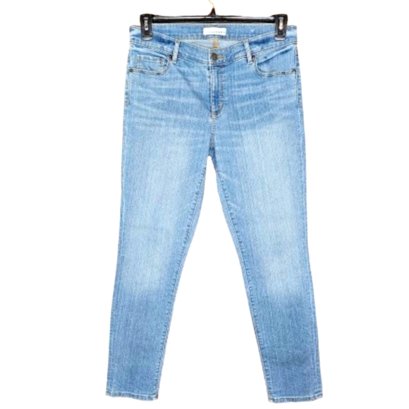 LOFT Modern Skinny Crop Jeans Size 8 / 29 Light Wash Stretch - Picture 2 of 10